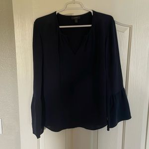 J Crew silk flare sleeved top